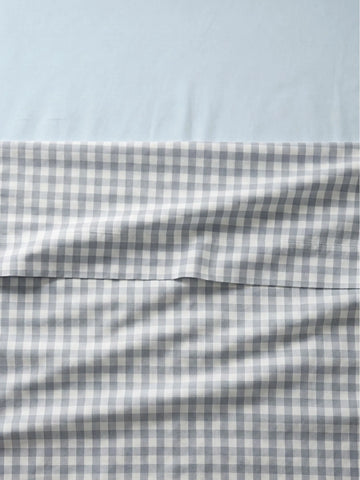 GINGHAM FLAT SHEET - VANILLA BERRY