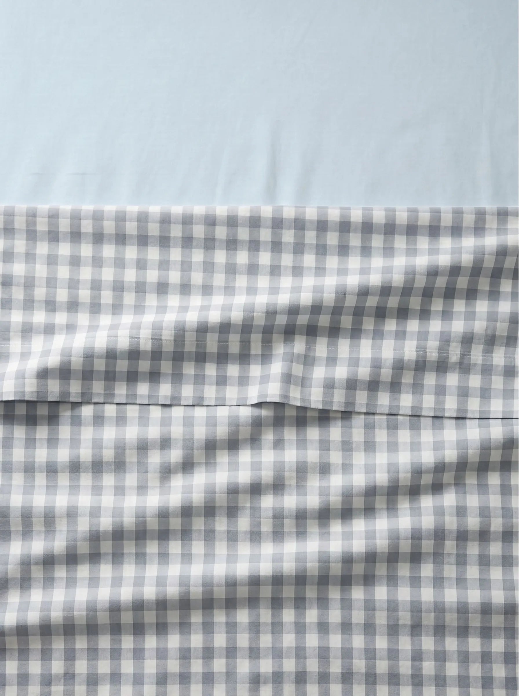 GINGHAM FLAT SHEET - VANILLA BERRY