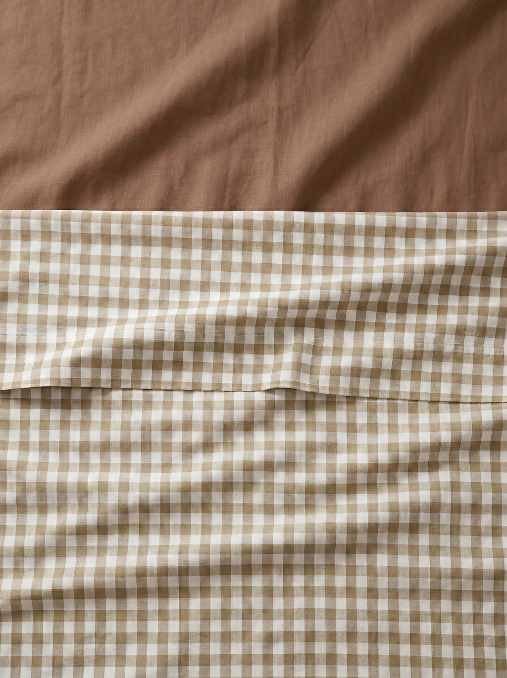GINGHAM FLAT SHEET - ICED COFFEE