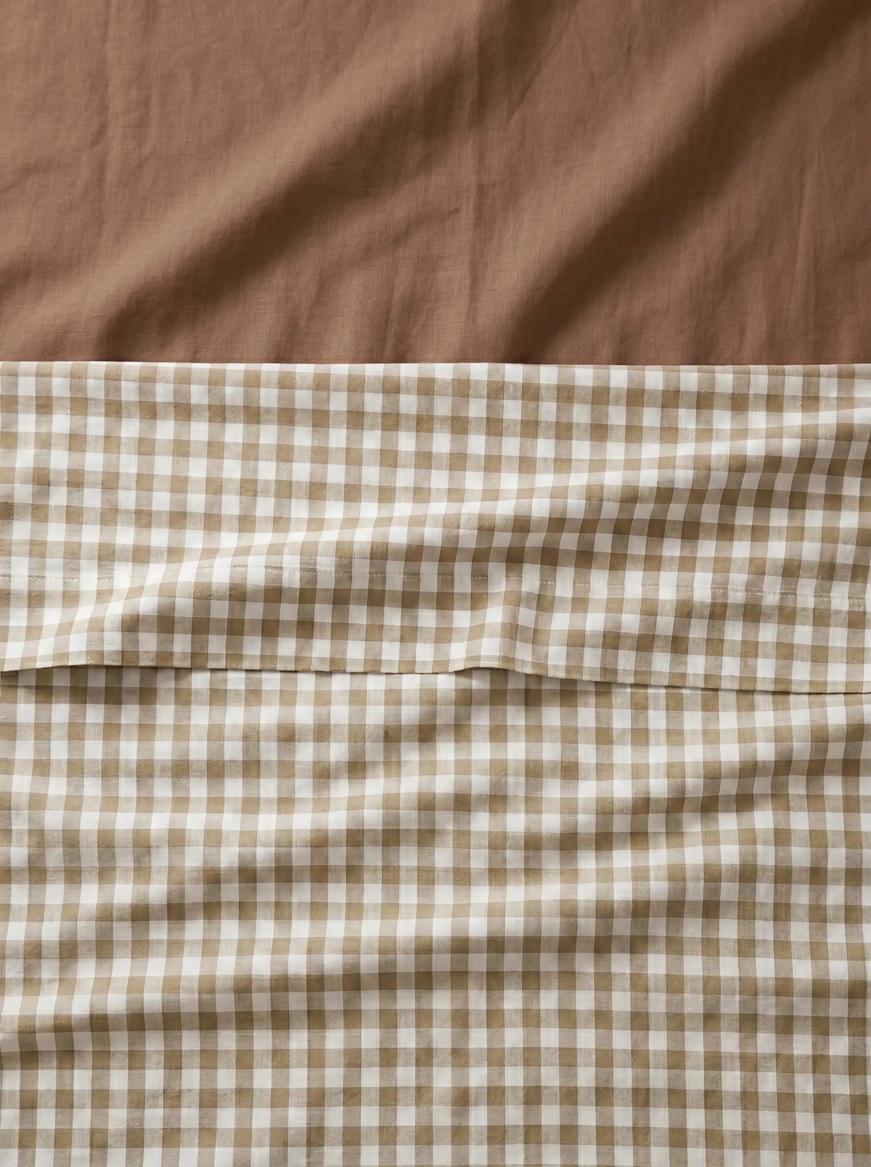 GINGHAM FLAT SHEET - ICED COFFEE
