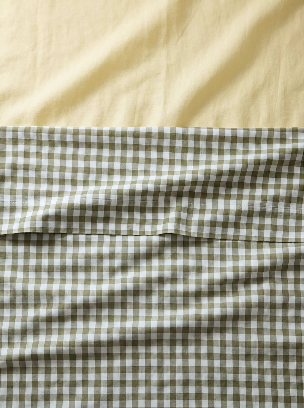 GINGHAM FLAT SHEET - MATCHA LATTE