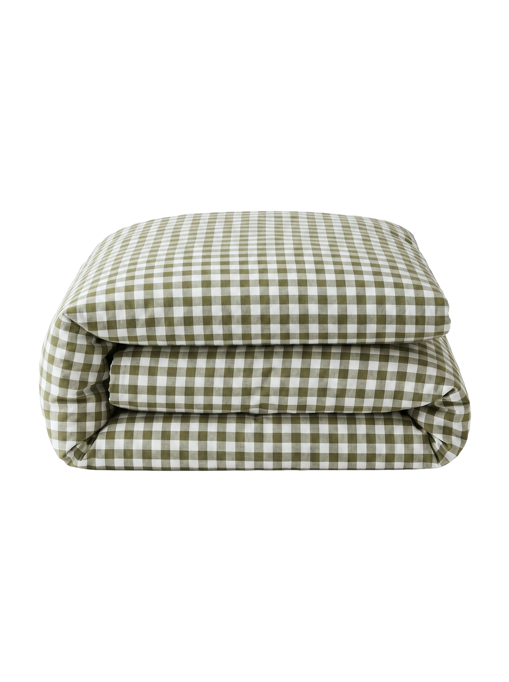 GINGHAM DUVET COVER - MATCHA LATTE