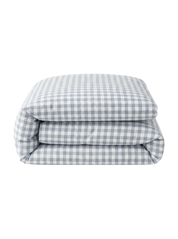GINGHAM DUVET COVER - VANILLA BERRY